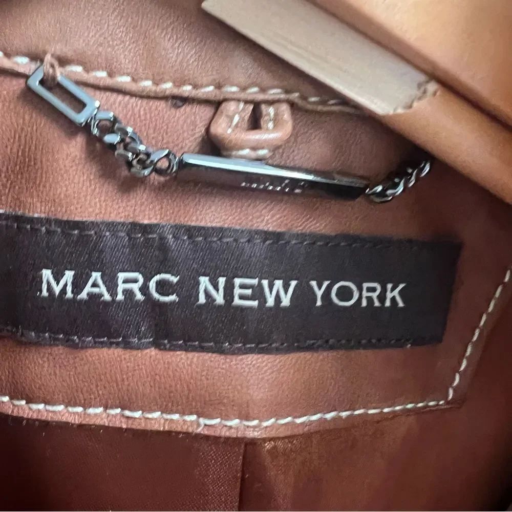 Marc New York Women's Brown Leather Jacket - Picture 6 of 9